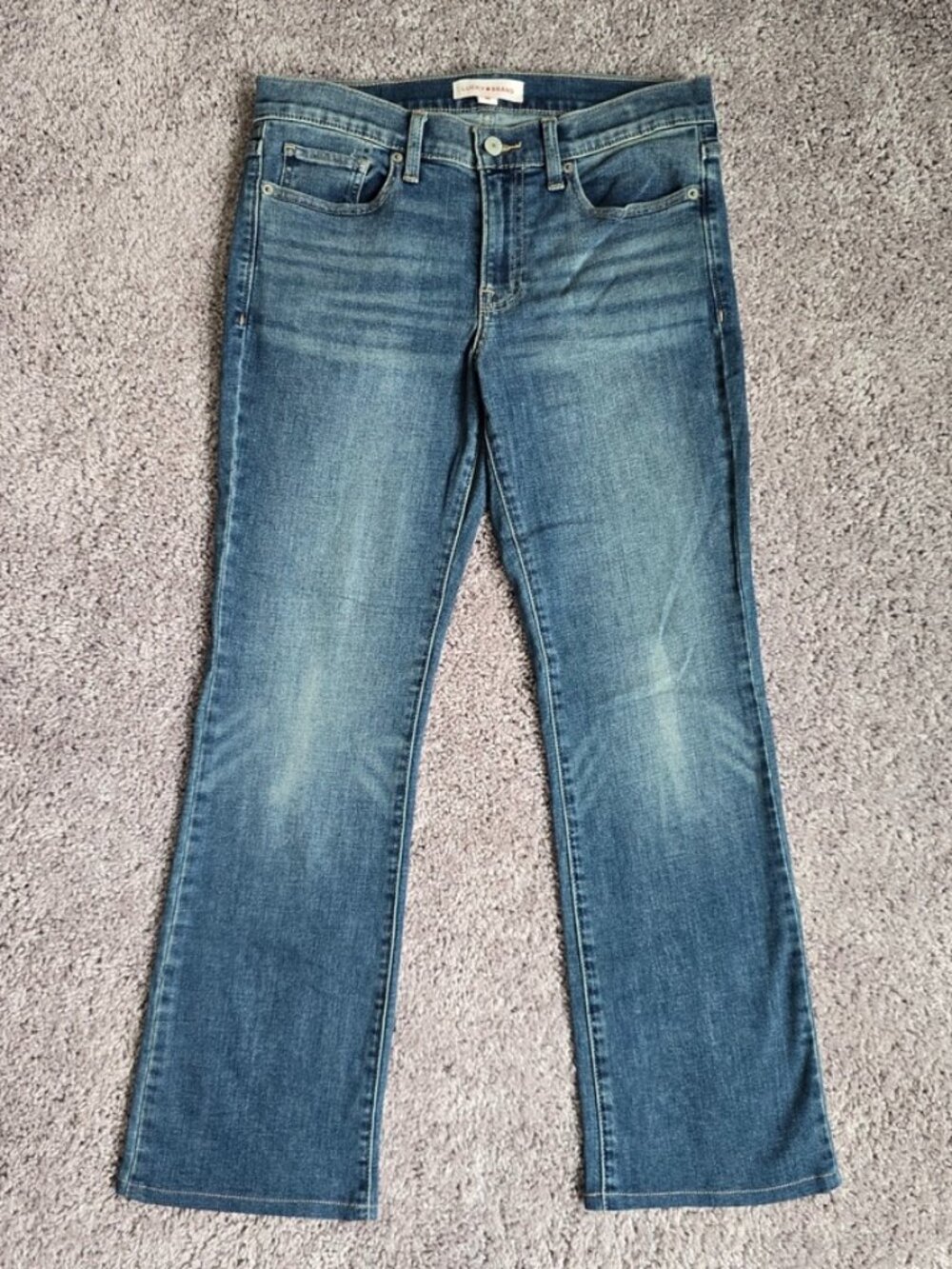 Lucky Brand Dungarees Jeans Womens Bootcut Y2K Vintage Medium Wash 8 29 RN 80318